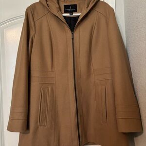 London Fog Women's Hooded wool blend Coat